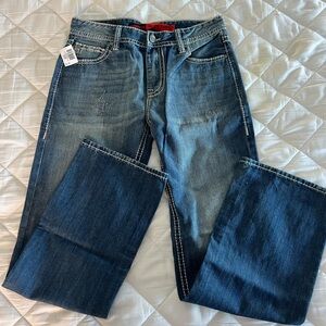 Classic Relaxed Fit Denim Straight Boot Jeans for Men